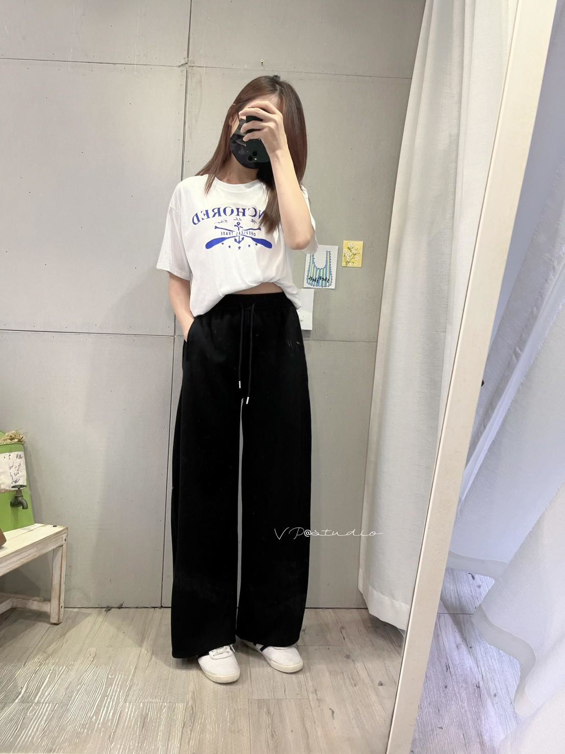 AS12-2238。👖 抽繩側剪裁休閒褲