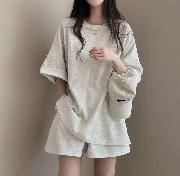 AS05-0181。👕 韓版純色慵懶休閒套裝