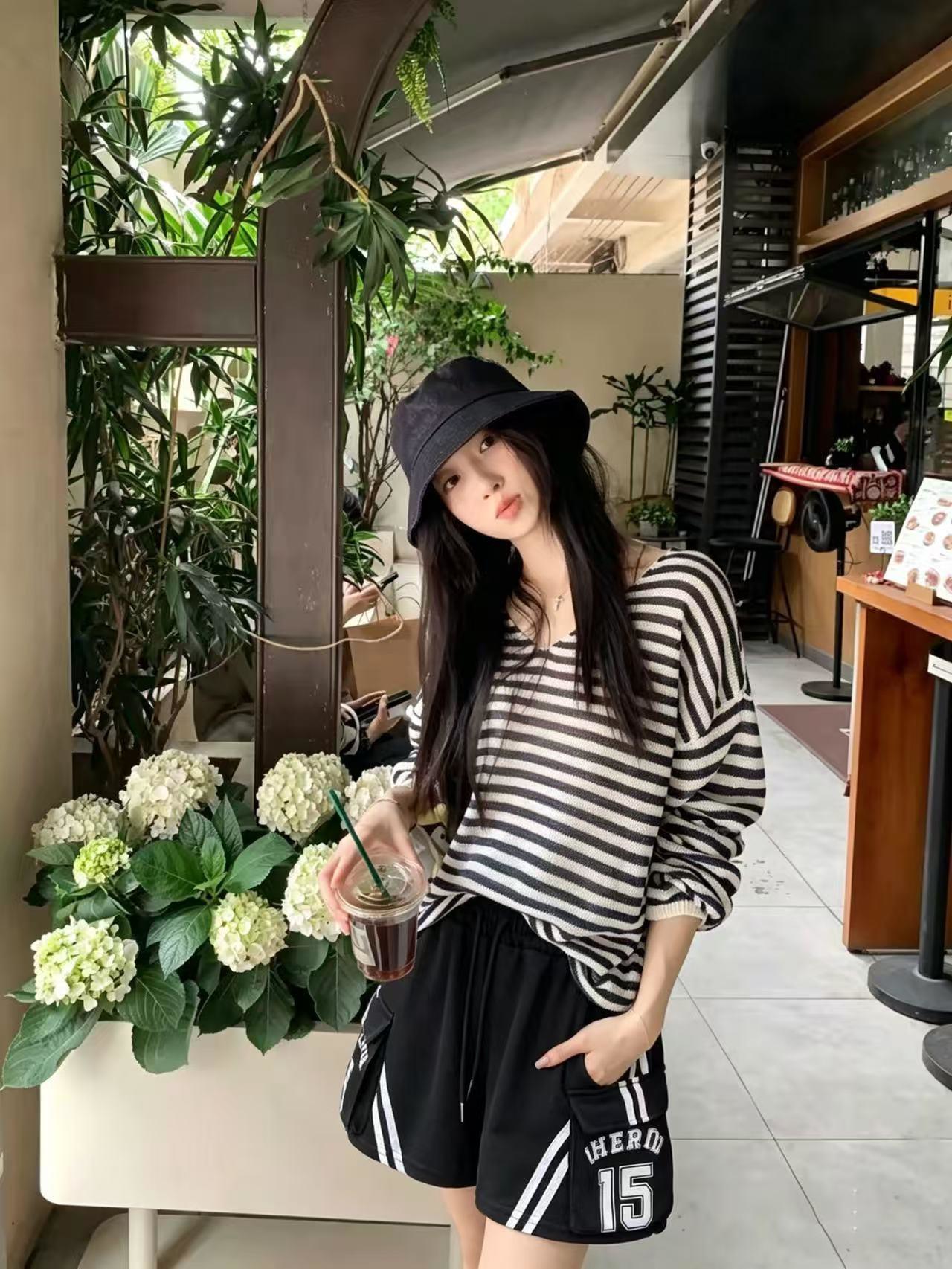 AS05-3315。🖤 美式辣妹工裝口袋短褲