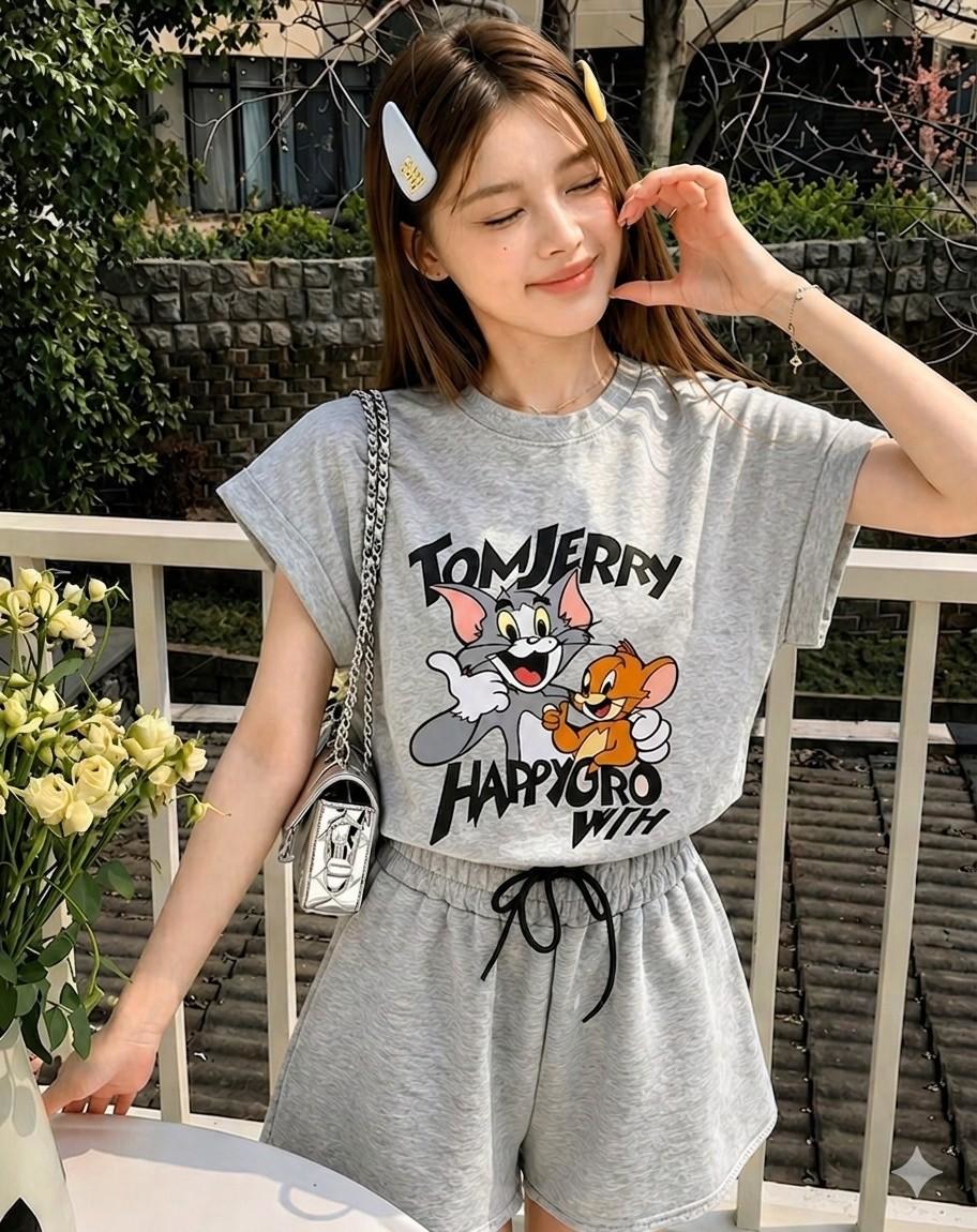 AS05-077。🐭🖤 湯姆與傑瑞休閒套裝